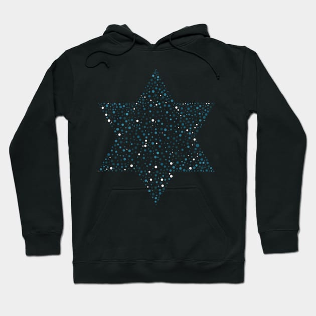 Israel Independence Day holiday flat design icon star of david shape Hoodie by wavemovies